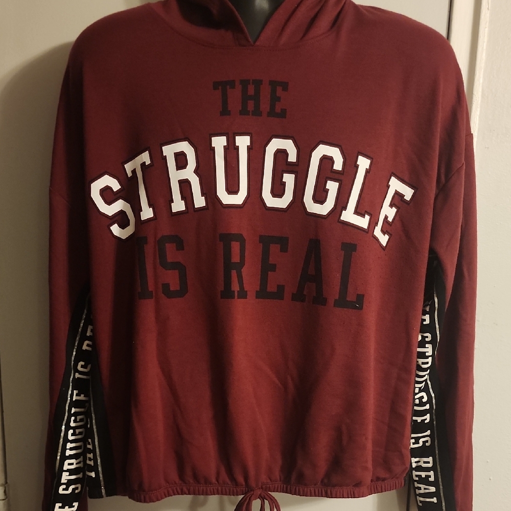 Wound Up Burgundy Hoodie Sweater